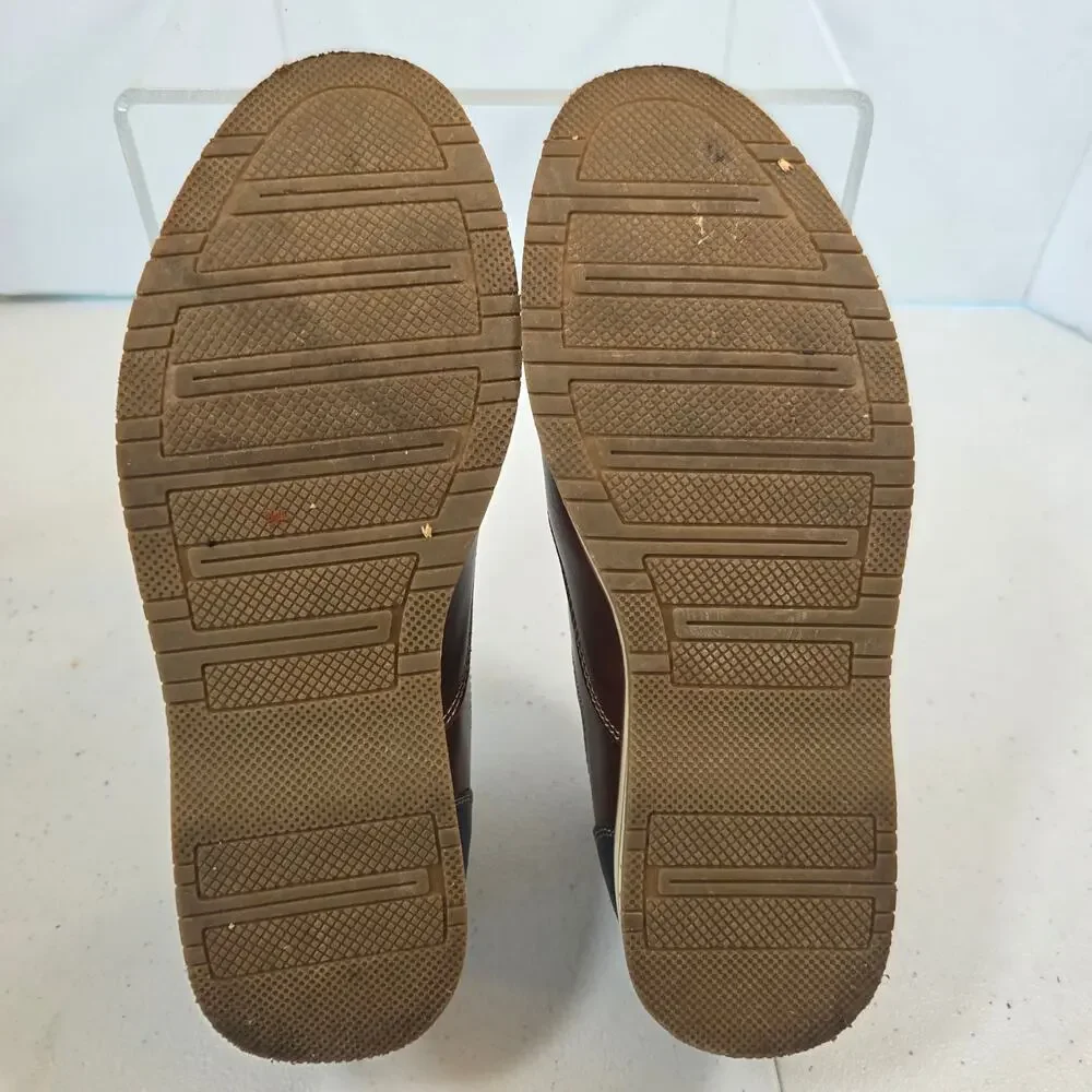 West Harris Boy's Harrison Dress Shoes Brown Navy Size 2M Classic Oxford